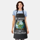 Tablier Dessin de sorcière d'Halloween de dinosaure drôle (Porté)