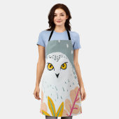 Tablier Dessin de tête de chouette (Porté)