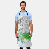 Tablier Dessin de tortue (Porté)
