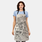 Tablier Dessin d'encre de stylet Leiden South Hollande Pay (Porté)