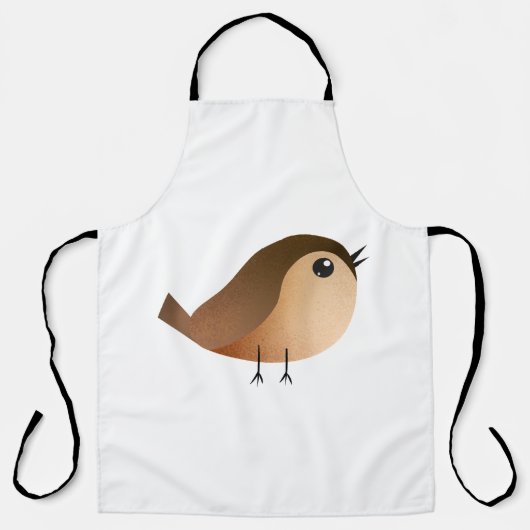 Tablier Dessin d'Oiseau de Bruant (Recto)