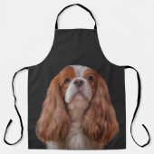 Tablier Dessin du chien Cavalier le roi Charles Spaniel (Recto)