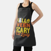 Tablier Dessin Halloween Dame Chat Effrayant_1 (Insitu)