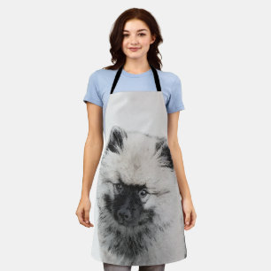 Tablier Dessin Keeshond Chiot - Joli dessin original Chien