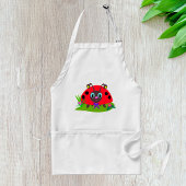 Tablier Dessin Ladybug Bow and Flowers