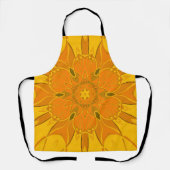 Tablier Dessin Mandala Fleur Jaune (Recto)