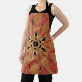 Tablier Dessin Mandala Fleur orange et rose (Insitu)