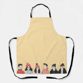 Tablier Dessin moderne simple des jeunes cool (Recto)