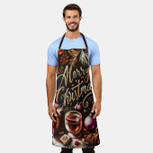 Tablier Dessin Pastel de Noël Whimsical (Porté)