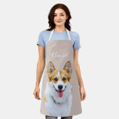 Tablier Dessin personnalisé Welsh Corgi Dog (Porté)