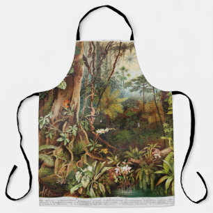 Tablier Dessin vintage des plantes forestiers tropicaux