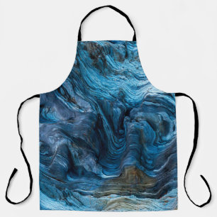 Tablier Détail d'une roche avec des variantes de bleu. Roc