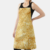 Tablier Détail en dentelle d'or, tissu. (Insitu)