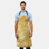 Tablier Détail en dentelle d'or, tissu. (Porté)