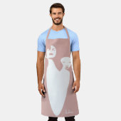 Tablier Deux femmes noires de l'art Abstrait (Porté)