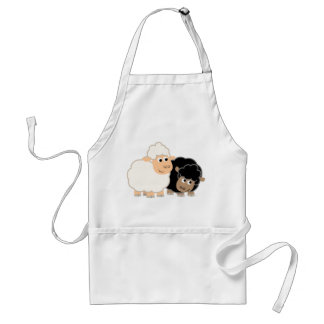 Tablier Deux Jolies Cuisines de mouton en caricature