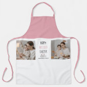 Tablier Deux photos modernes | Heureuse Sainte Pâques | La (Recto)