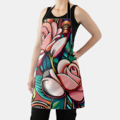 Tablier Deux Roses : Un Arrangement Floral À Motifs (Insitu)