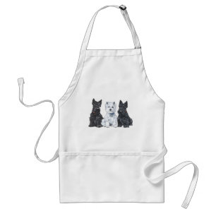 Tablier Deux Scotties et un Westie