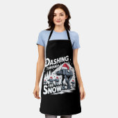 Tablier Dévaler la neige Noël Famille Vacances (Porté)