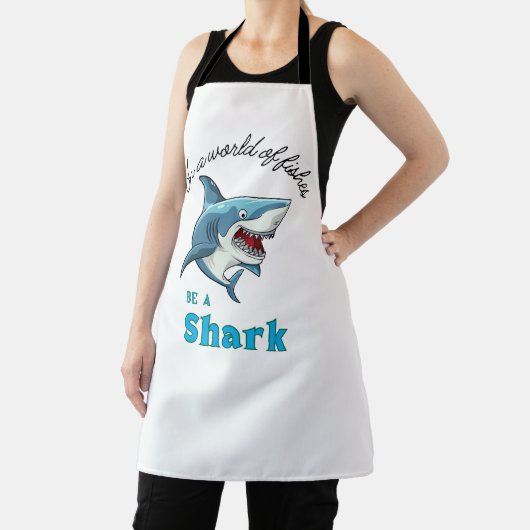 TABLIER DEVIS DE REQUINS, AMUSANT, STYLE DE CARTOON (Insitu)