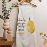Tablier Devis jaune citron amusant<br><div class="desc">Devis jaune citron amusant</div>