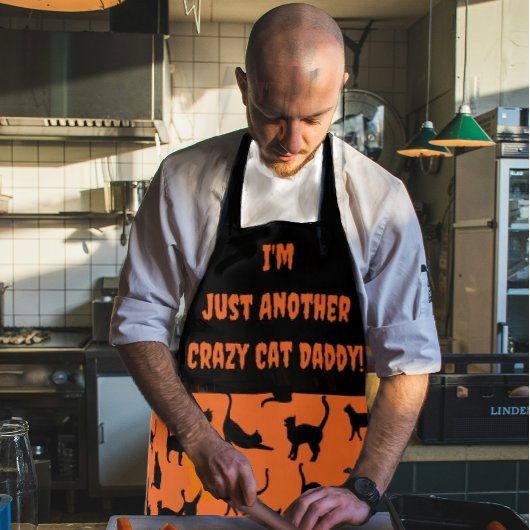 Tablier d'Halloween violet et noir customisé