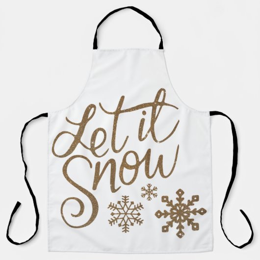 Tablier d'hiver / de fêtes « Qu'il neige » (Recto)