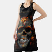 Tablier Dia de los Muertos peint crâne personnalisable (Insitu)
