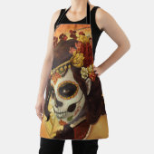 Tablier Dia De Los Muertos Throw Pillow (Insitu)