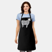 Tablier Diagramme de boucher découpes de viande horloge ag (Porté)