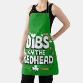 Tablier Dibs On The Redhead Funny St Patrick's Day (Insitu)