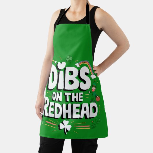 Tablier Dibs On The Redhead Funny St Patrick's Day (Insitu)