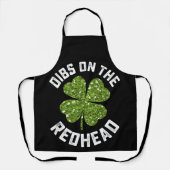 Tablier Dibs On The Redhead St Patrick's Day Shamrock (Recto)