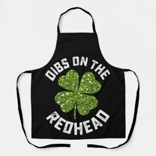 Tablier Dibs On The Redhead St Patrick's Day Shamrock