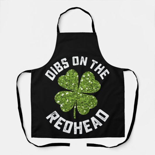 Tablier Dibs On The Redhead St Patrick's Day Shamrock (Recto)