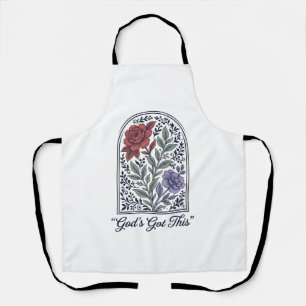 Tablier Dieu a ça foi florale vintage