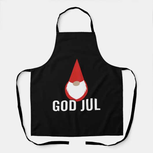 Tablier Dieu Jul Gnome Tomte Joyeux Noël (Recto)