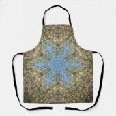 Tablier Digital Mandala jaune et bleu (Recto)