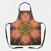 Tablier Digital Mandala rose jaune et vert (Recto)