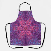 Tablier Digital Mandala rose violet et bleu (Recto)