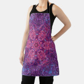 Tablier Digital Mandala rose violet et bleu (Insitu)