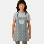 Tablier Digital Swirl Aqua et Dusty Pink Motif (Insitu)