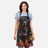 Tablier Dignified Rottweiler Dog Christmas Lantern (Porté)