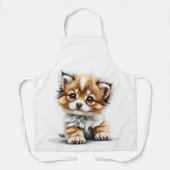 Tablier d'impression avec chiot (Recto)