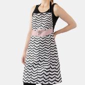 Tablier d'impression blanc noir et blanc blanc Che (Insitu)