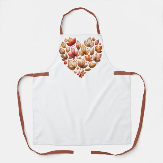 Tablier D'Impression En Forme De Coeur (Recto)