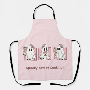 Tablier d'impression Kawaii Halloween - Rose migno