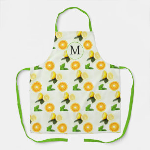 Tablier d'impression monogramme à agrumes et à men