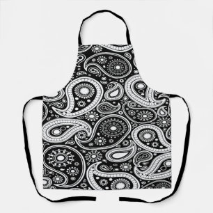 Tablier d'impression noir et blanc
